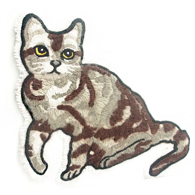 东莞源头厂家批发海马毛毛巾绣布贴个性猫咪立体绣服装香蕉视频下载安装定做